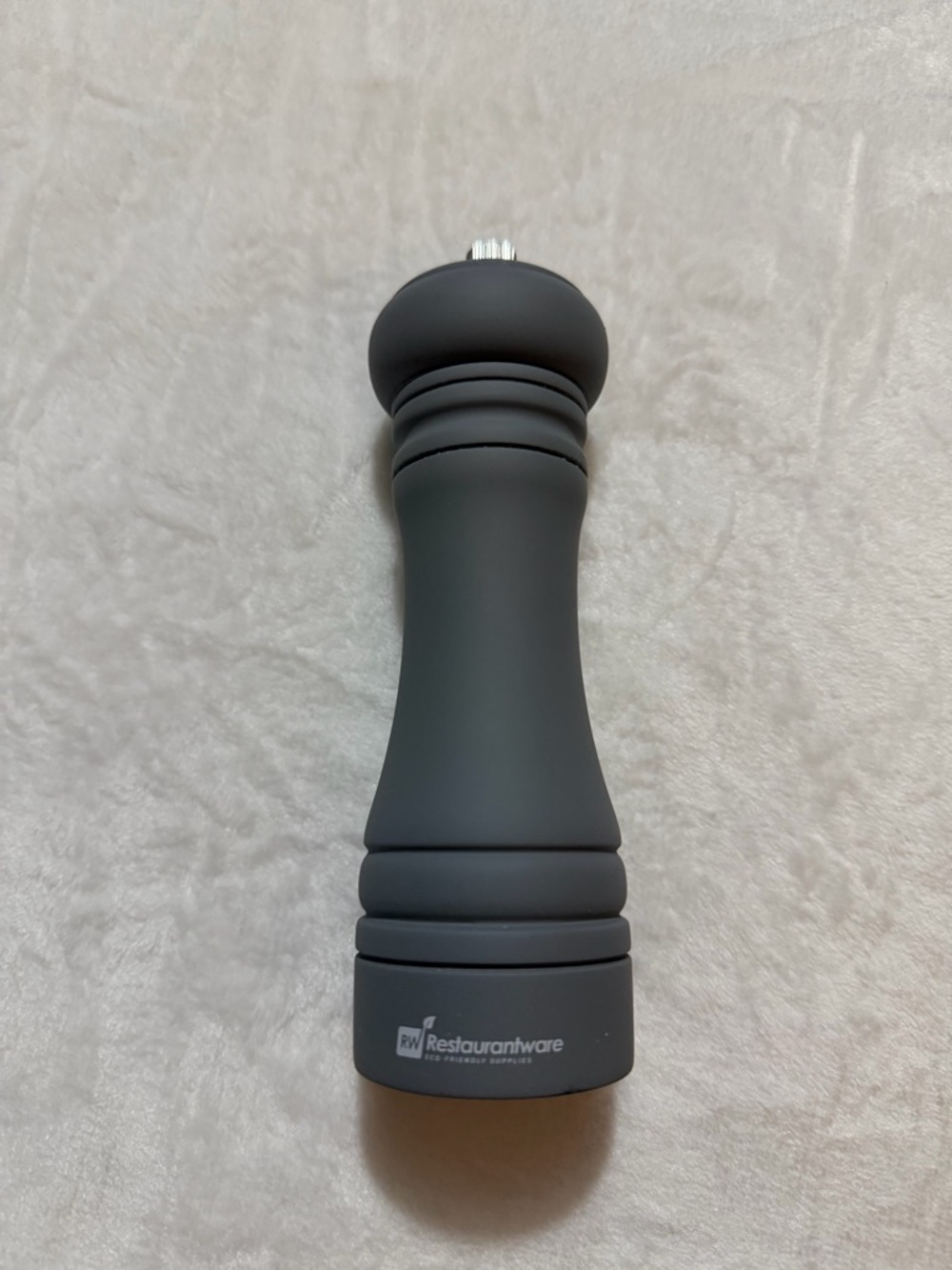Restaurantware Gray Soft Touch Pepper Mill